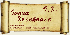 Ivana Kričković vizit kartica